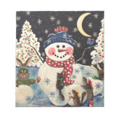 「雪の中の魔法の夜」 ノートパッド (正面)