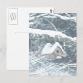 雪の中の鳥小屋 ポストカード (正面/裏面)