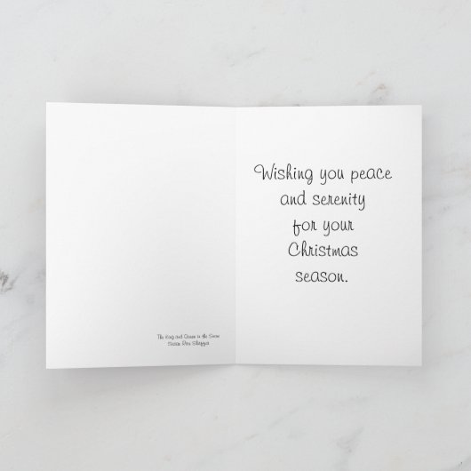 雪の中の鶏と鶏 シーズンカード (内部)