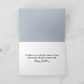 雪の中の鶏の誕生日ユーモア カード (内部)