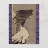 雪の中の鷲,若冲ワシの雪の中,若冲 ポストカード (正面)