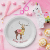 雪の中の鹿のホリデーシーズン ペーパープレート (パーティー)