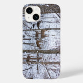 雪の中の鹿の家族iPhoneケース Case-Mate iPhoneケース (裏面)