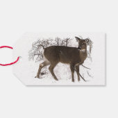 雪の中の鹿ギフトラベル ギフトタグ (裏面横)