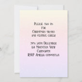 雪の中の鹿クリスマスカクテルパーティー 招待状 (裏面)