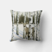 雪の中の鹿 クッション (裏面)