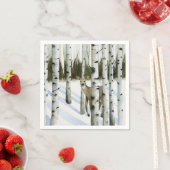 雪の中の鹿 スタンダードカクテルナプキン (インサイチュ)