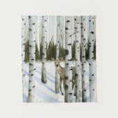 雪の中の鹿 タペストリー (正面)