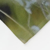 雪の中の鹿 フリースブランケット (角)