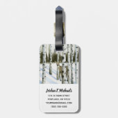 雪の中の鹿 ラゲッジタグ (裏面縦)