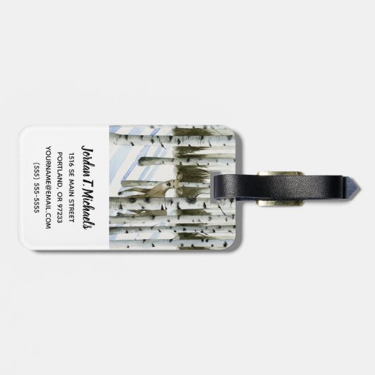 雪の中の鹿 ラゲッジタグ (裏面横)