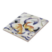 雪の中の鹿（冬の動物） タイル (側面)