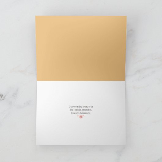 雪の中の鹿 季節のご挨 シーズンカード (内部)