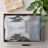 雪の中の黒いアパルーサの馬 薄葉紙 (ギフト)