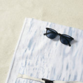 雪の中の黒いピント絵を描4分の1馬 ビーチタオル (インサイチュ)