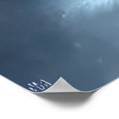 雪の中の黒い裏返しのジャッカル | AIアートポスター ポスター (角)