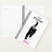 雪の中の黒猫パーソナライズされた プランナー手帳 (ディスプレー)