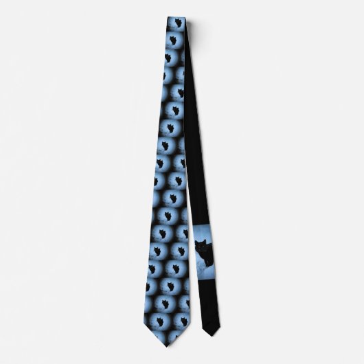 雪の中の黒猫 ネクタイ (正面)