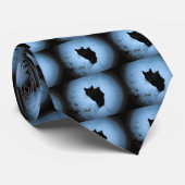 雪の中の黒猫 ネクタイ (ロール)