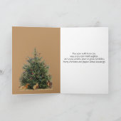 雪の中の3匹の陽気なサンタダック クリスマスカード サンキューカード (内部)