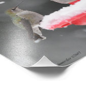 雪の中の8X10アンナのハミングバード フォトプリント (角)