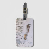 雪の中をクリスマスに旅(by Kittelsen) ラゲッジタグ (正面縦)