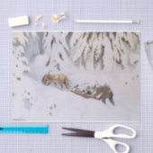 雪の中をクリスマスに旅(by Kittelsen) 薄葉紙 (クラフト)