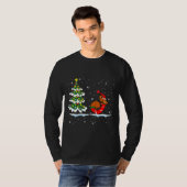 雪の中をクリスマスの犬 Tシャツ (正面フル)