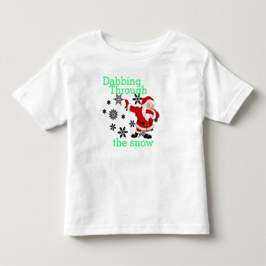 雪の中をサンタ・ダビング トドラーTシャツ (正面)