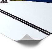 雪の中をスキーする人 ポスター (角)