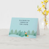 雪の中をダシュント カード (黄色い花)