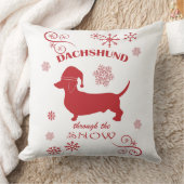 雪の中をダシュント クッション (ブランケット)