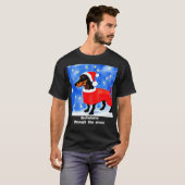 雪の中をダックシュント！ Tシャツ (正面フル)
