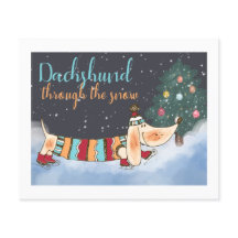 雪の中を予算ダックスシュント