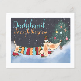 雪の中を予算ダックスシュント