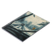 雪の中を冬のドライブ – 風防ビュー ノートブック (左側)