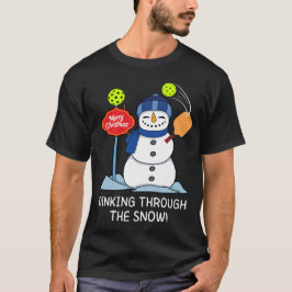 雪の中を染める – クリスマスピックボール Tシャツ