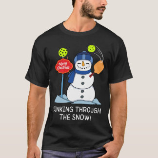 雪の中を染める – クリスマスピックボール Tシャツ