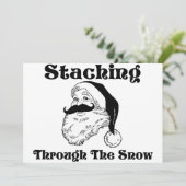 雪の中を歩くサンタ 招待状 (スタンド正面)
