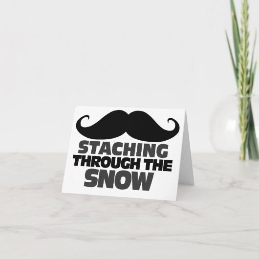 雪の中を歩く シーズンカード (正面)