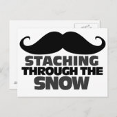 雪の中を歩く ポストカード (正面/裏面)