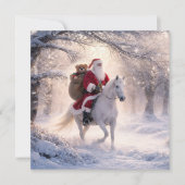 雪の中を馬に乗るサンタ クリスマス (正面)