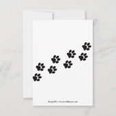 雪の中を駆ける犬 - クリスマスカード 3x5インチ 招待状 (裏面)