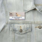 雪の中を駆ける美しい白馬 名札 (インサイチュ)