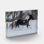 雪の中を駆ける馬 フォトブロック (左)
