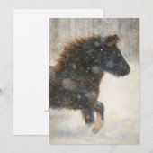 雪の中を駆ける シーズンカード (正面/裏面)
