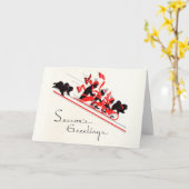 雪の中を駆ける　チョウのアートカード カード (黄色い花)