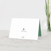 雪の中を駆け抜ける |クリスマスフォト実在 箔シーズンカード (裏面)