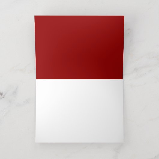 雪の中を駆け抜ける |クリスマスフォト実在 箔シーズンカード (内側レイダウン)