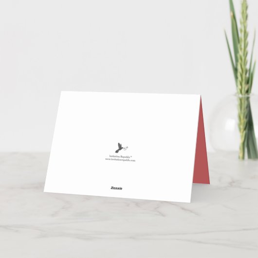 雪の中を駆け抜ける |クリスマスフォト実在 箔シーズンカード (裏面)